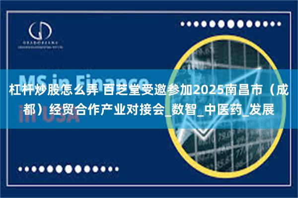 杠杆炒股怎么弄 百芝堂受邀参加2025南昌市（成都）经贸合作产业对接会_数智_中医药_发展
