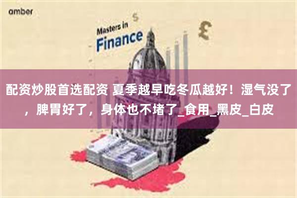 配资炒股首选配资 夏季越早吃冬瓜越好！湿气没了，脾胃好了，身体也不堵了_食用_黑皮_白皮