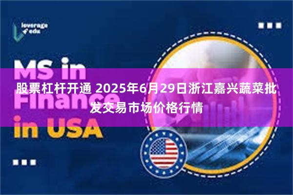 股票杠杆开通 2025年6月29日浙江嘉兴蔬菜批发交易市场价格行情